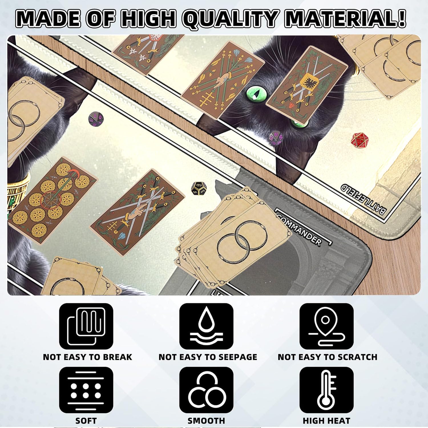 STORKY MTG playmat durable-edge stitching resists fraying in tournaments
