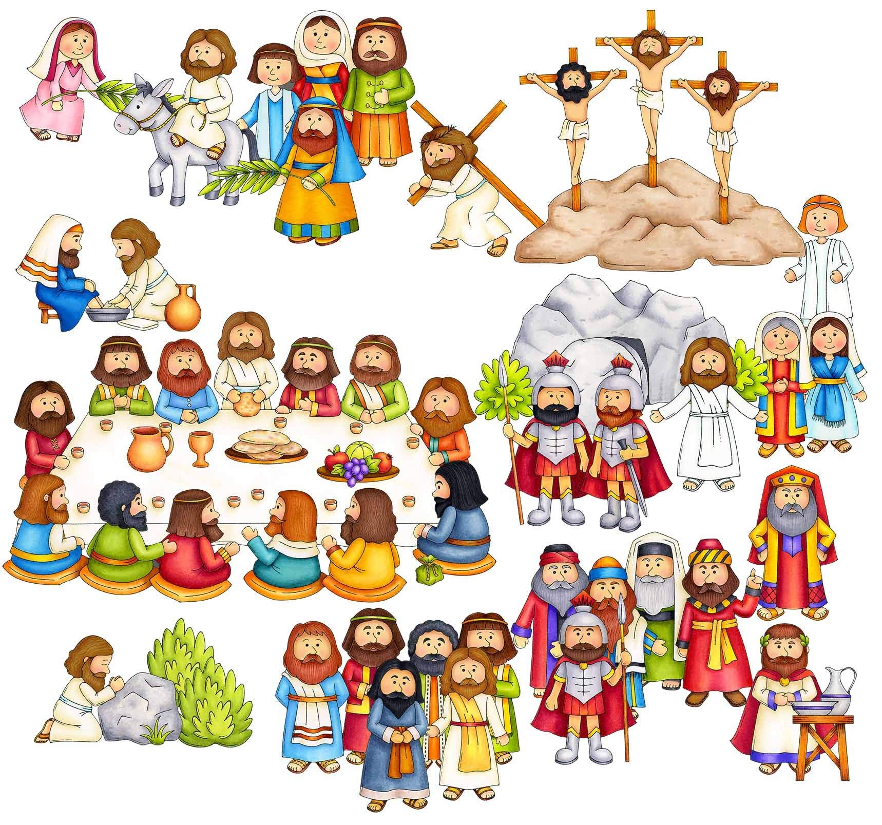 Story Time Felts Easter Deluxe Jesus washing feet figure for hands-on learning