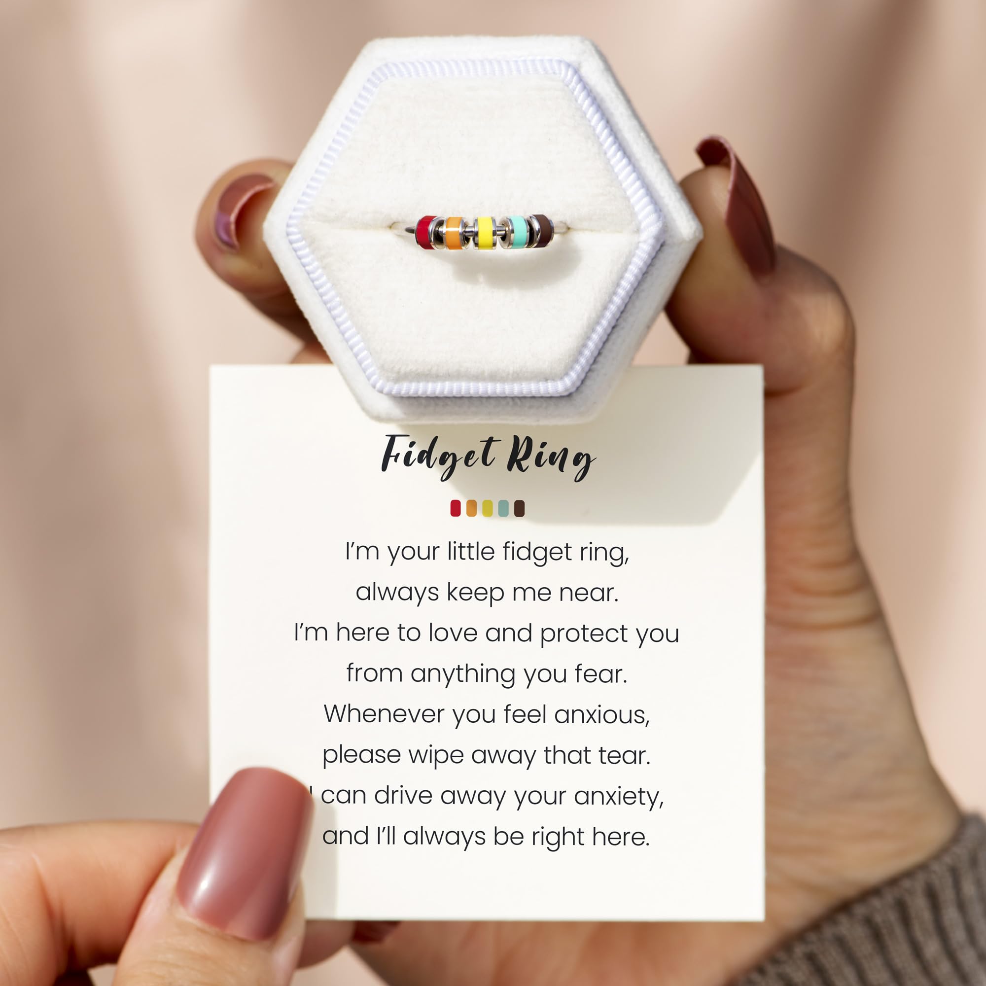 StoryJewellery fidget ring with tarnish-free finish stays bright