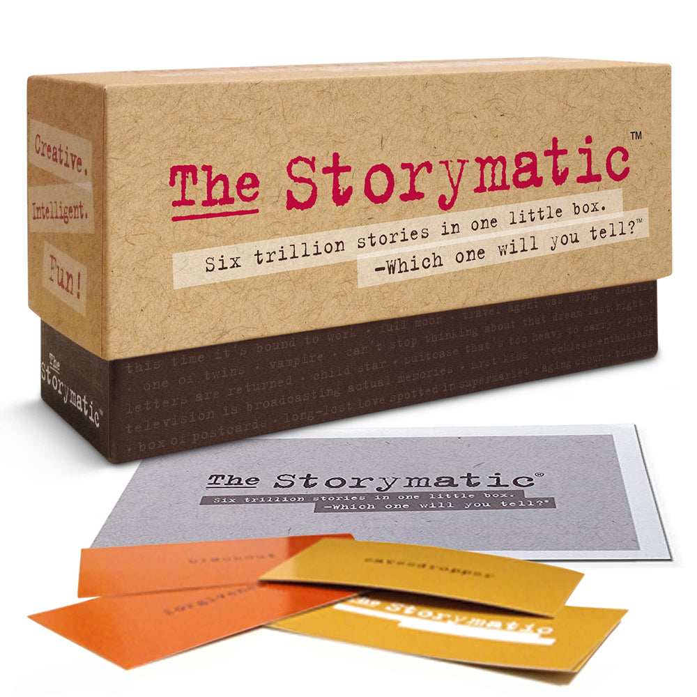 The Storymatic Classic card spread offers creative prompts for quick story planning.