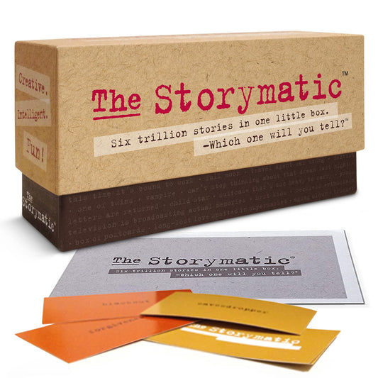 The Storymatic Classic card spread offers creative prompts for quick story planning.
