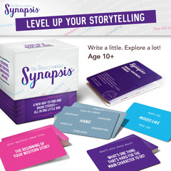 Storymatic Synapsis card-front close-up showcases vivid prompts for writers