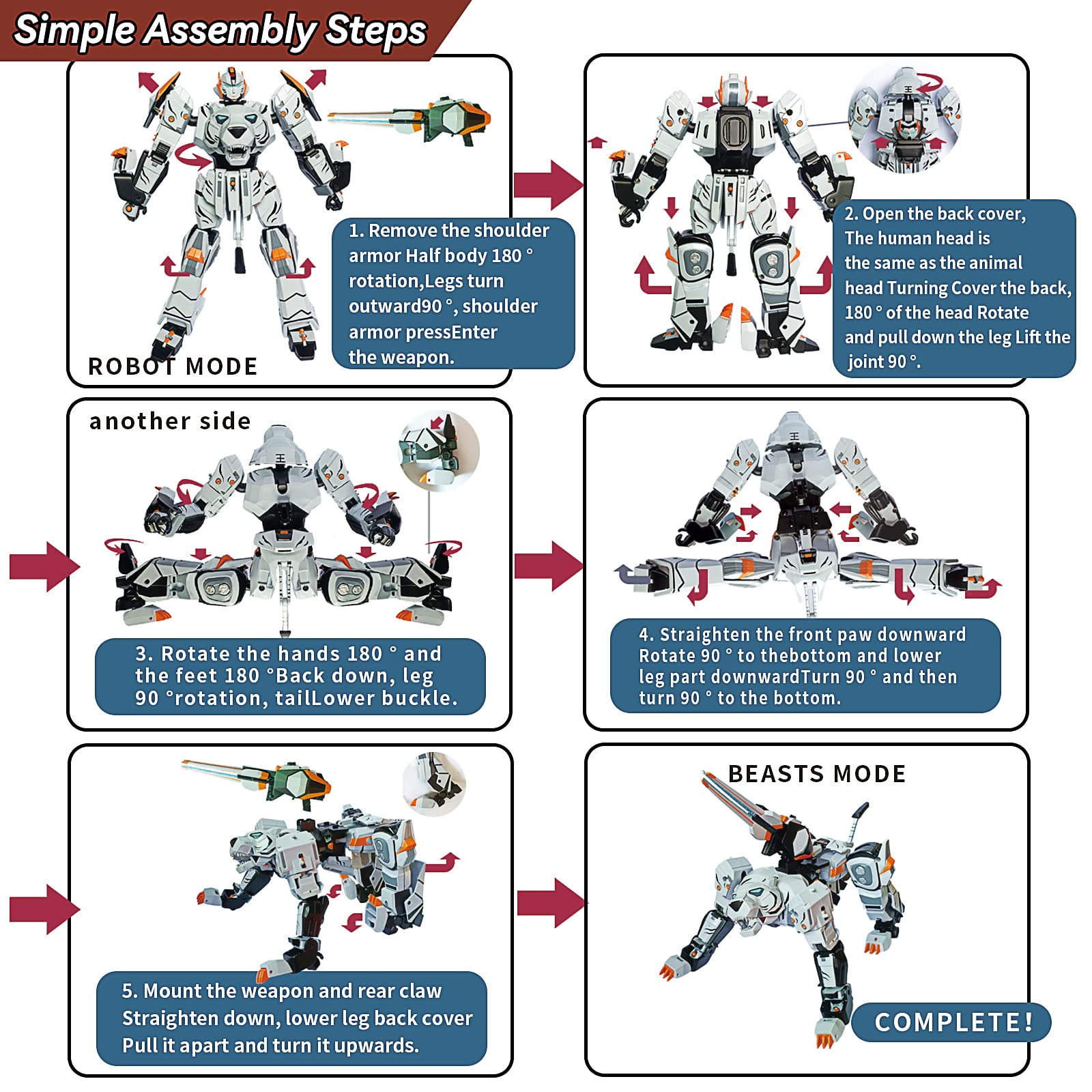 STOULKD action figure toy in white showing multiple poses