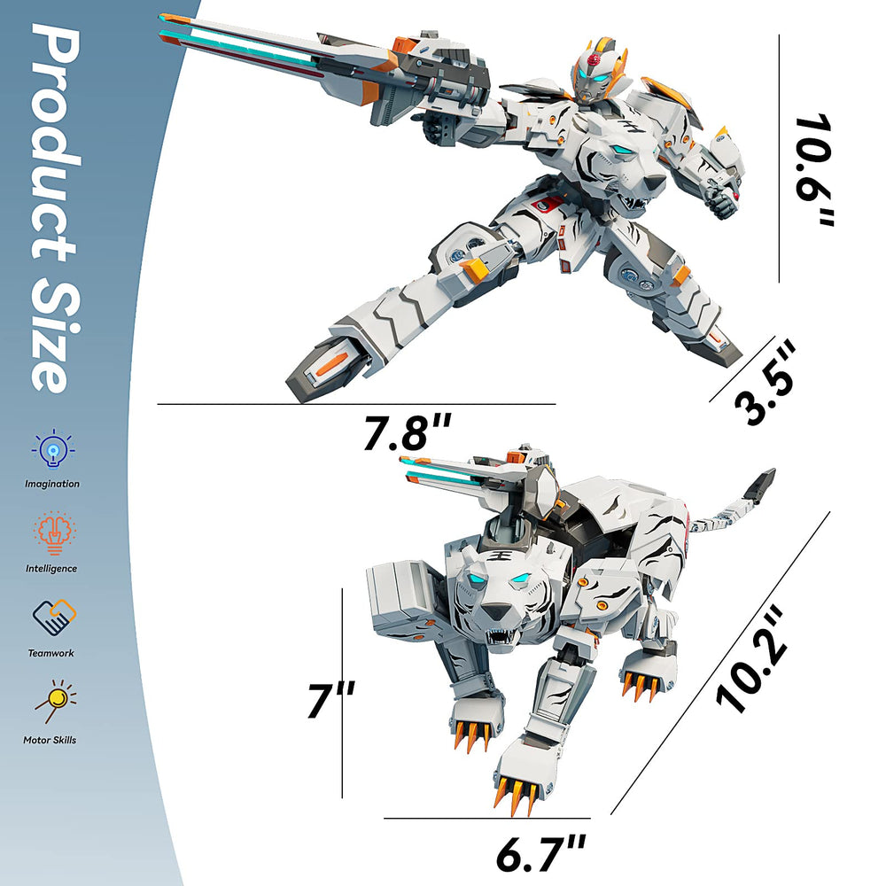 STOULKD ten inch transformable figure in white fits small hands