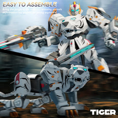 STOULKD tiger to robot transform mode toy white for easy switching