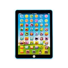 STOULKD Kids Tablet home screen with colorful learning prompts for early literacy.