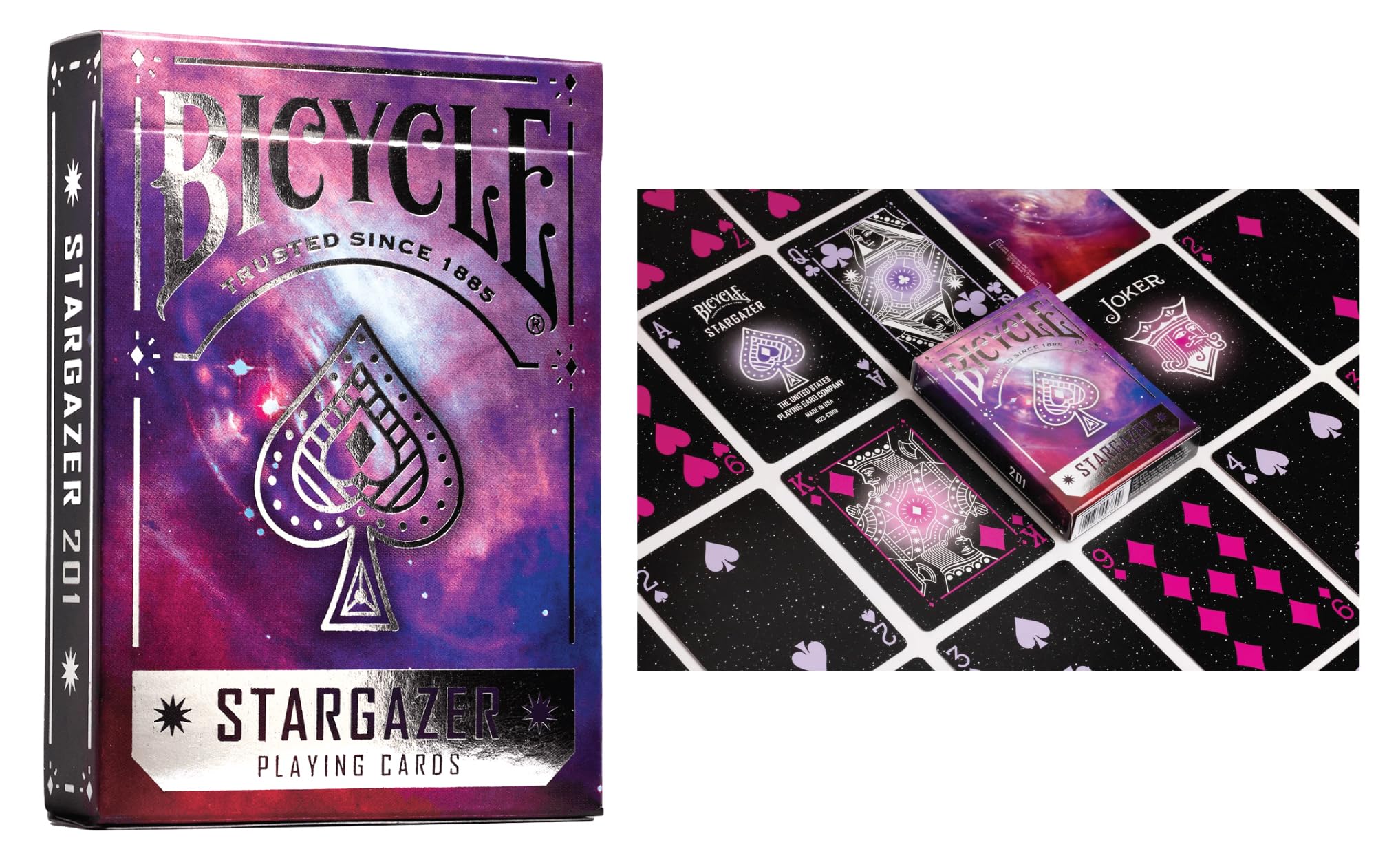 Straight Poker Supplies Bicycle Stargazer 203 deck with durable stock for frequent play
