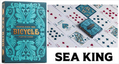 Straight Poker Supplies Sea King deck on foil finish enhances visibility during play