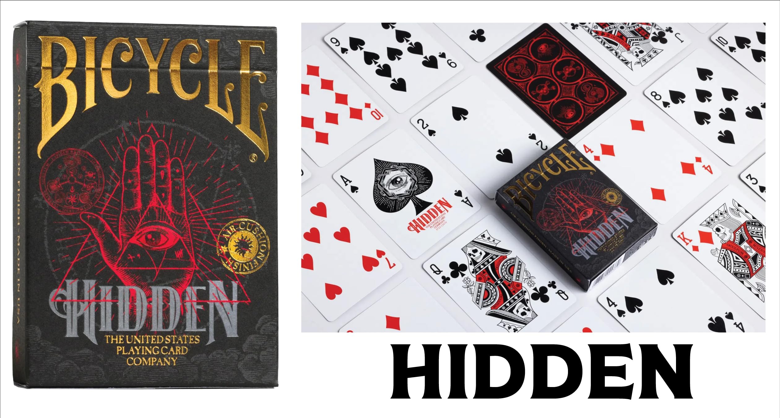 Straight Poker Supplies Cold Foil Prismatic deck shines with metallic finish and crisp edges