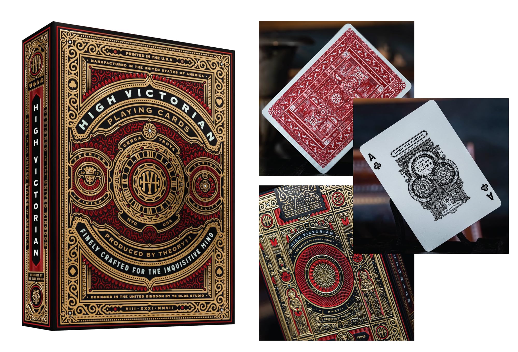 Straight Poker Supplies Theory11 High Victorian Green deck—rich color and reliable glide.