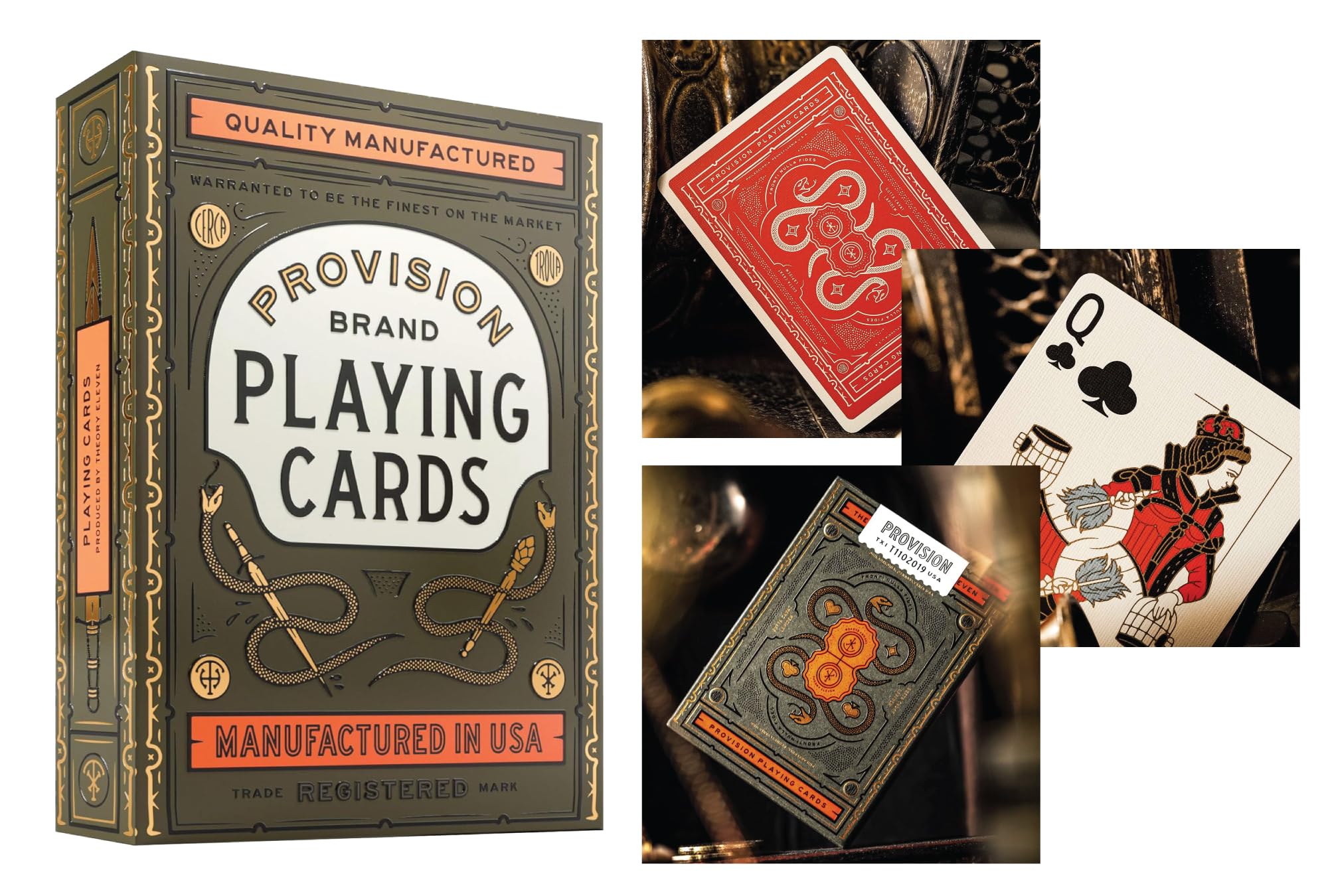 Straight Poker Supplies Theory11 Provision deck—premium stock with collectible presentation.