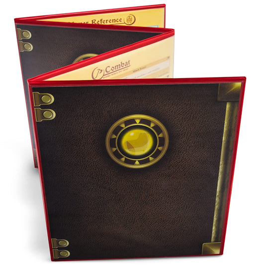 Stratagem The Master's Tome 4-Panel GM Screen with a dry erase surface for quick notes.