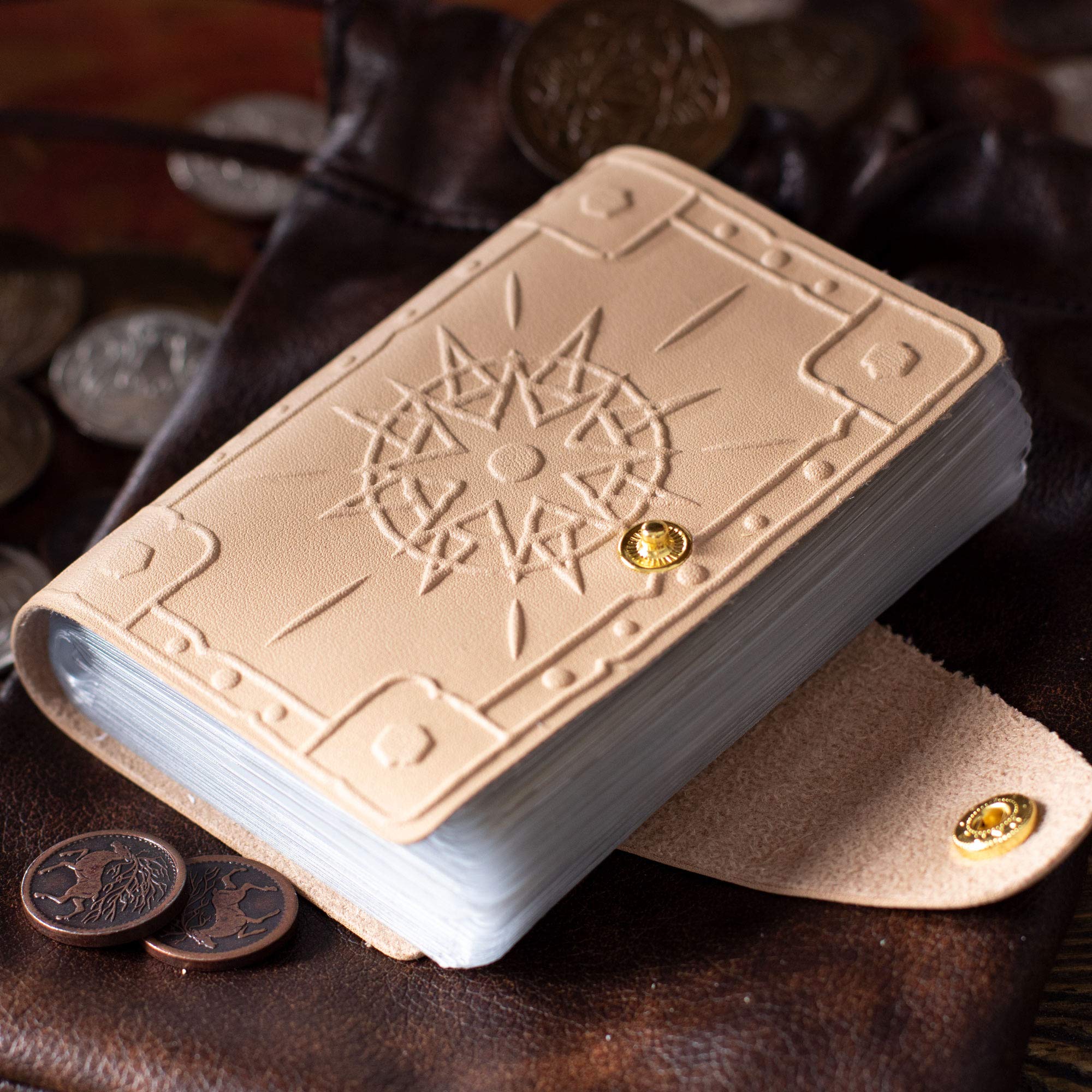 Stratagem Tome of Glory pocket organizer in tabletop sessions.