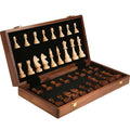Strategyify 15-inch walnut chess board open for serious, tournament-ready play