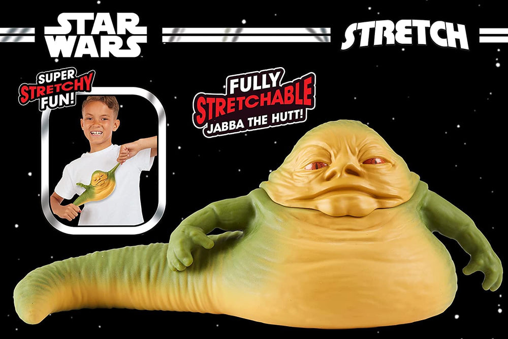 Stretch Armstrong Jabba the Hutt action figure articulates with flexible, durable material.