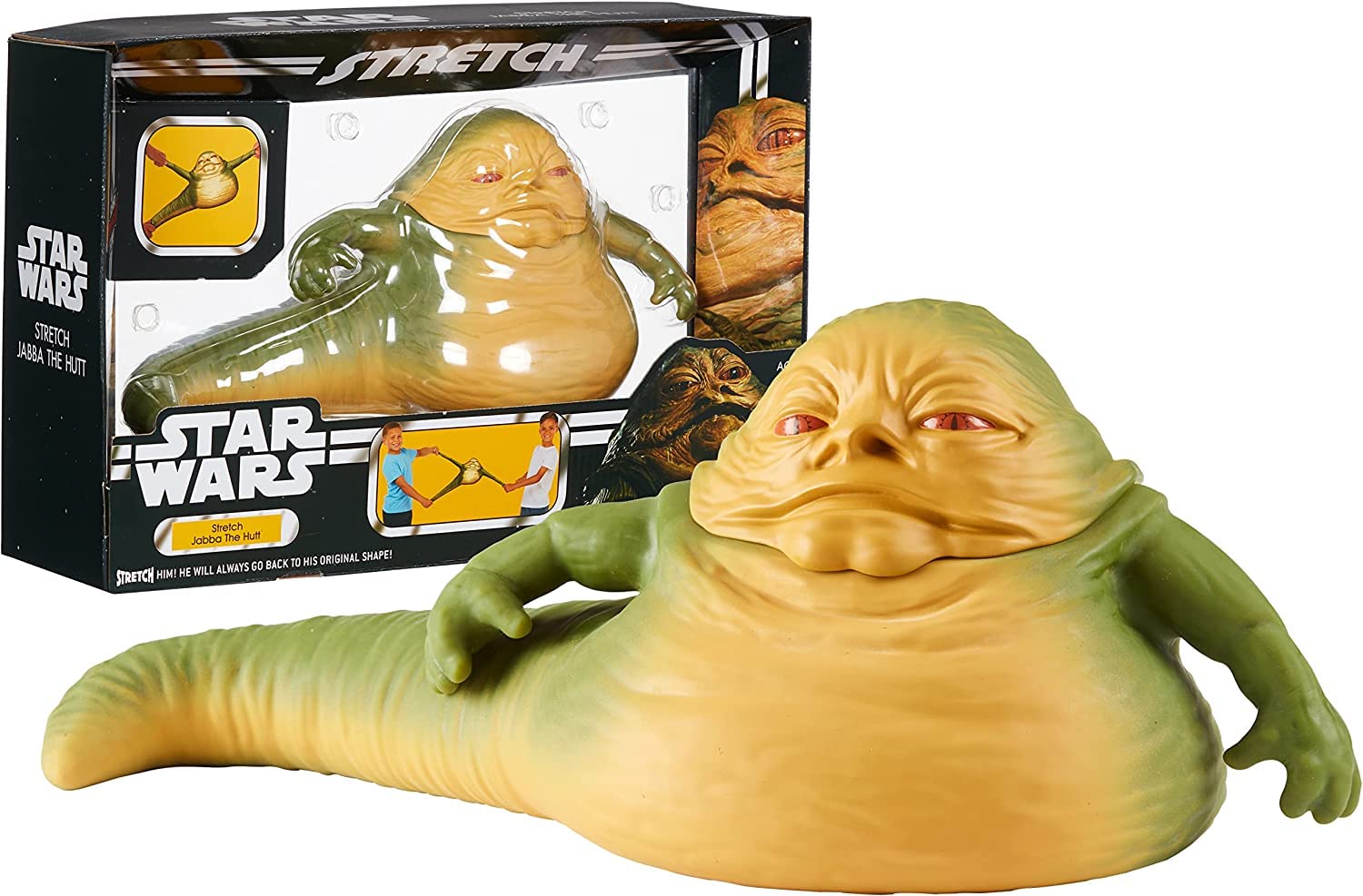 Stretch Armstrong Jabba the Hutt close-up for display and dynamic play.