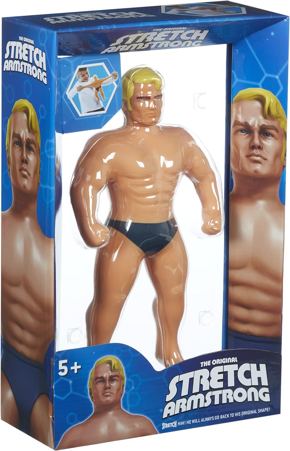 STRETCH ARMSTRONG original giant toy tied in knots fuels creativity and resilience.