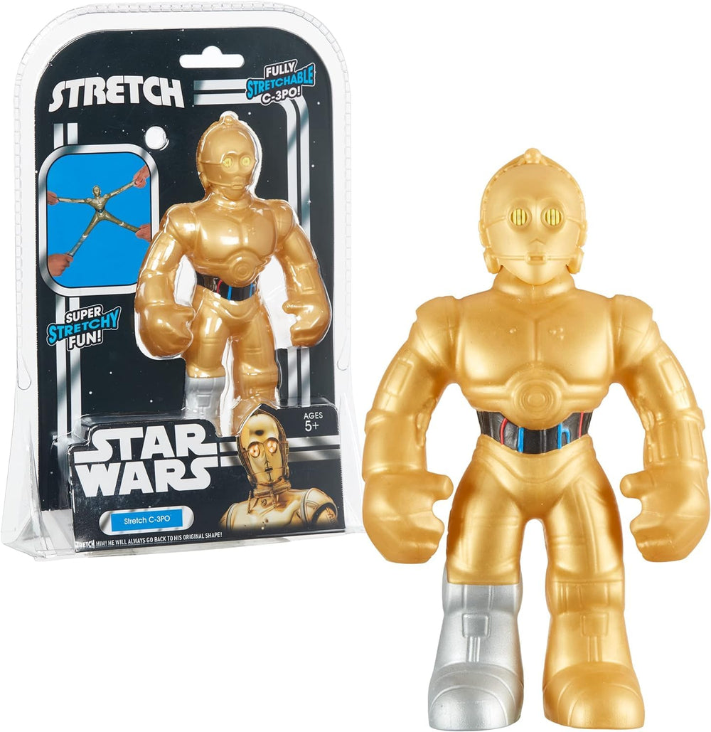 STRETCH ARMSTRONG Star Wars C-3PO toy front view for imaginative play and collectibility.