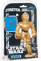 STRETCH ARMSTRONG C-3PO recoil pose demonstrates stretch-and-release action.