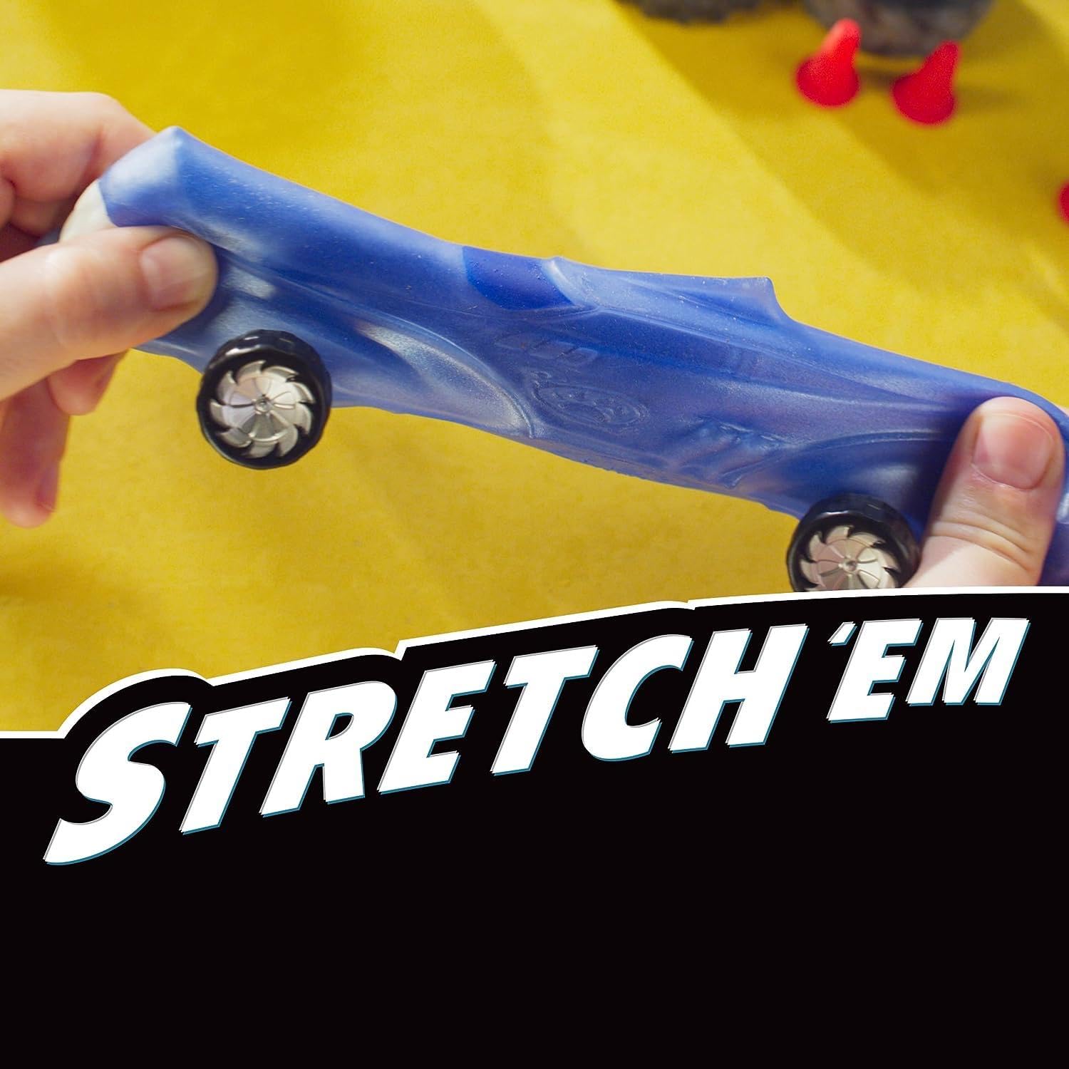 Stretchy, squishy cars twist and fix for endless Goo Jit Zu fun.