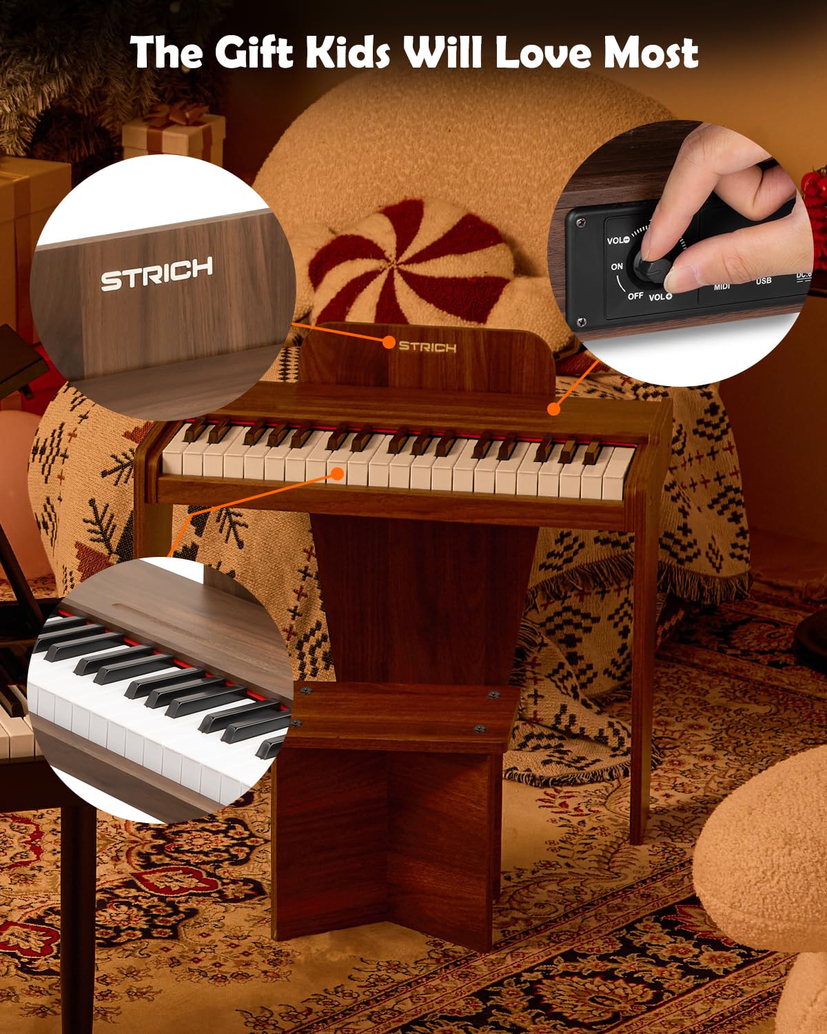 STRICH SEK-37S natural wood grain adds warmth to home practice