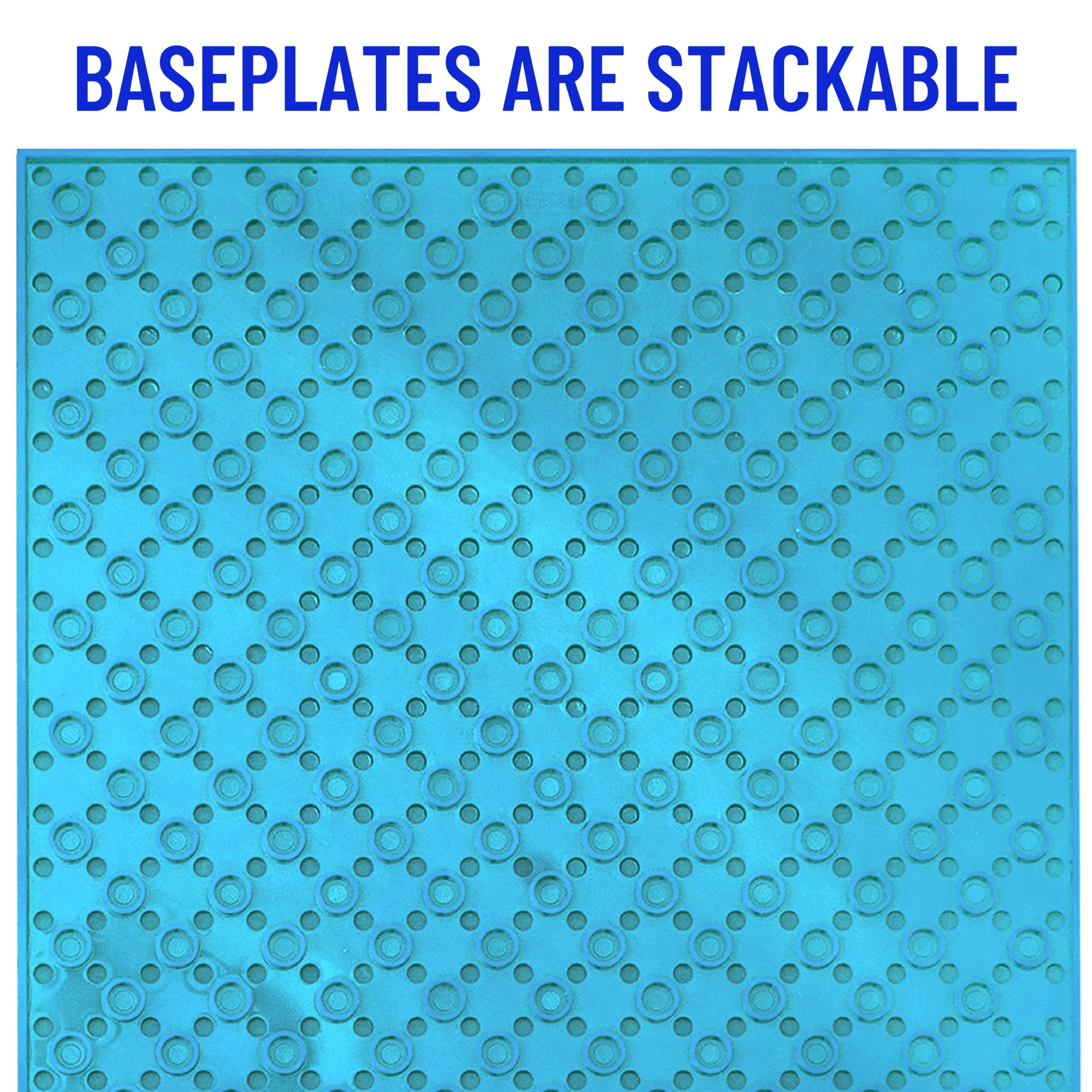 Strictly Briks baseplates compatible with Lego for seamless brick merging.