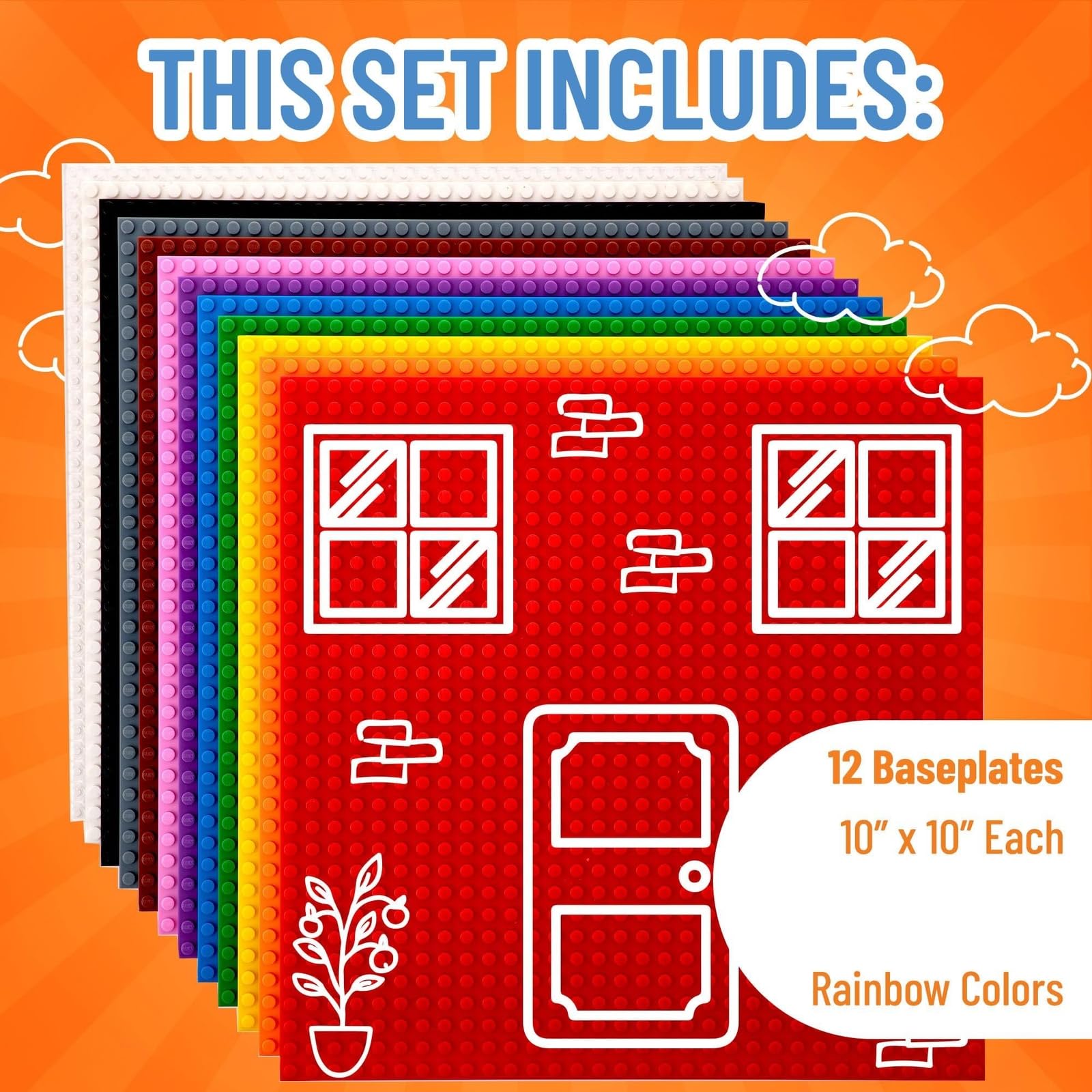 Strictly Briks baseplates sturdy and non-bending for long-lasting creations.