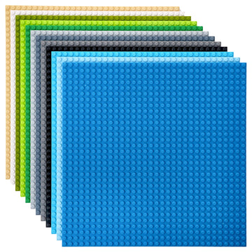 Strictly Briks stackable baseplates 10x10 pack for sturdy city-building indoors.
