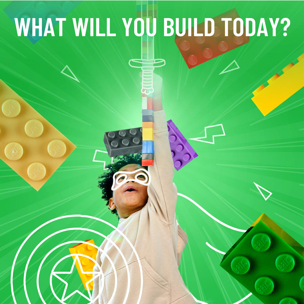 Strictly Briks stackable design enables easy reconfiguration during play.