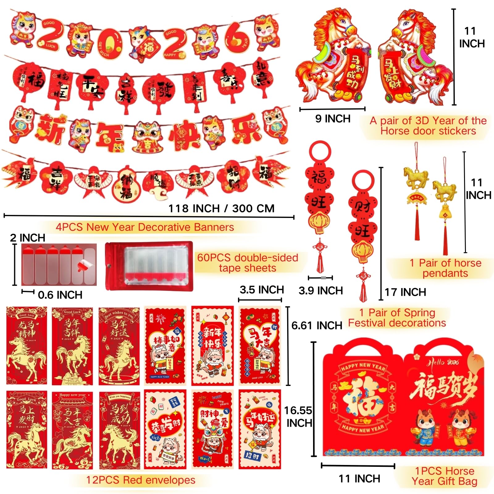 Strolfay Dragon Year door stickers bold entrance accents