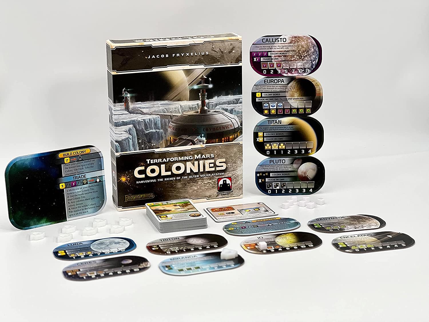 Stronghold Games Terraforming Mars: Colonies packaging—compact storage for your shelf.