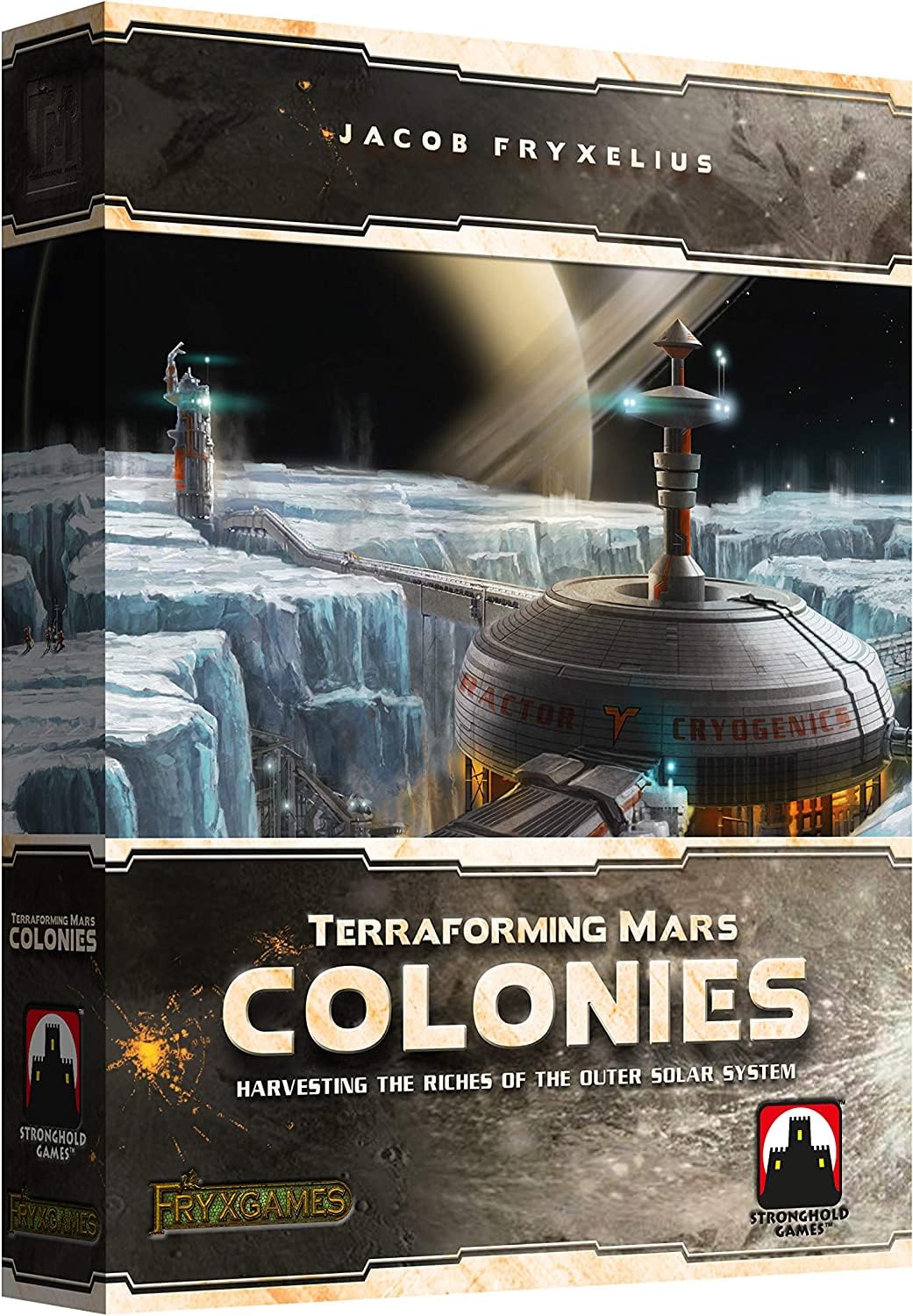 Stronghold Games Terraforming Mars: Colonies box top—immersive setup.