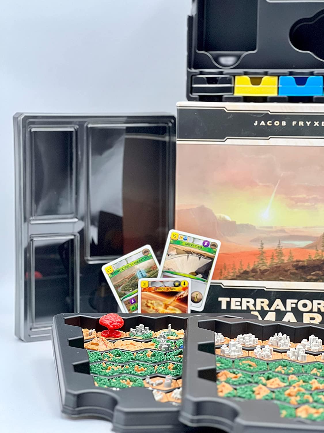 Terraforming Mars Big Box global parameter markers by Stronghold Games stay visible during turns