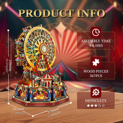 STRUCWOOD Ferris Wheel puzzle lights highlighted for interactive display.
