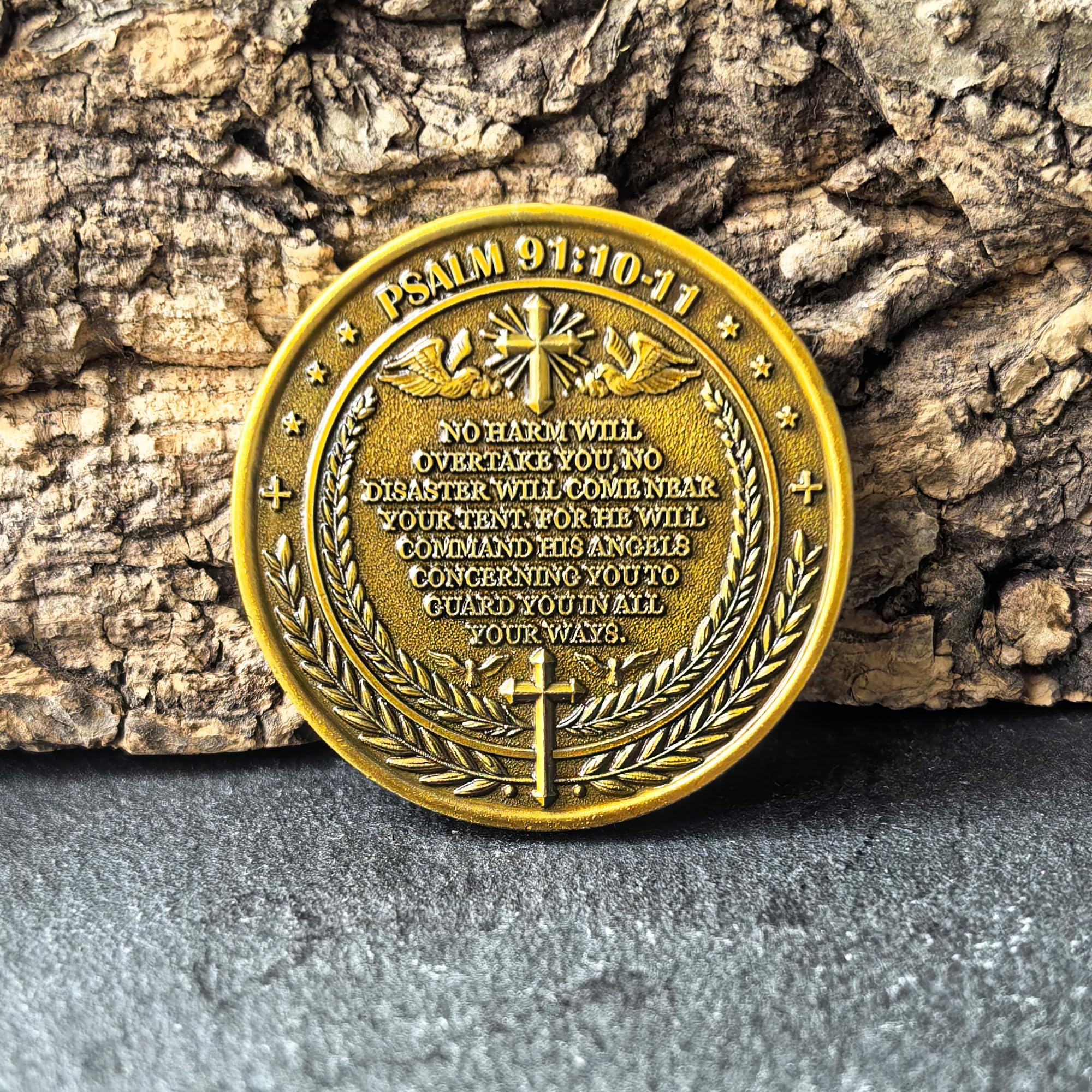 Strugglejewelry Archangel Michael coin packaged as a gift-ready keepsake