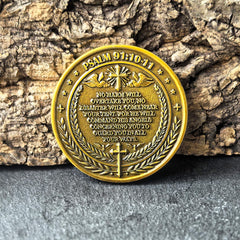 Strugglejewelry Archangel Michael coin packaged as a gift-ready keepsake