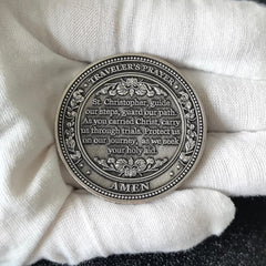 Strugglejewelry medallion featuring intricate border designs and craftsmanship.