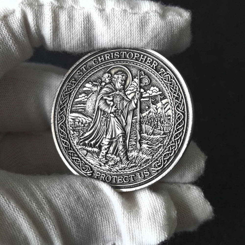 Strugglejewelry silver medallion presented as a thoughtful travel gift.