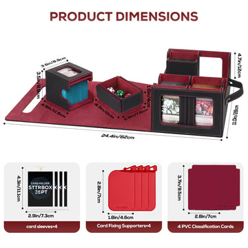 STTRBOX premium faux leather exterior protects cards during transport
