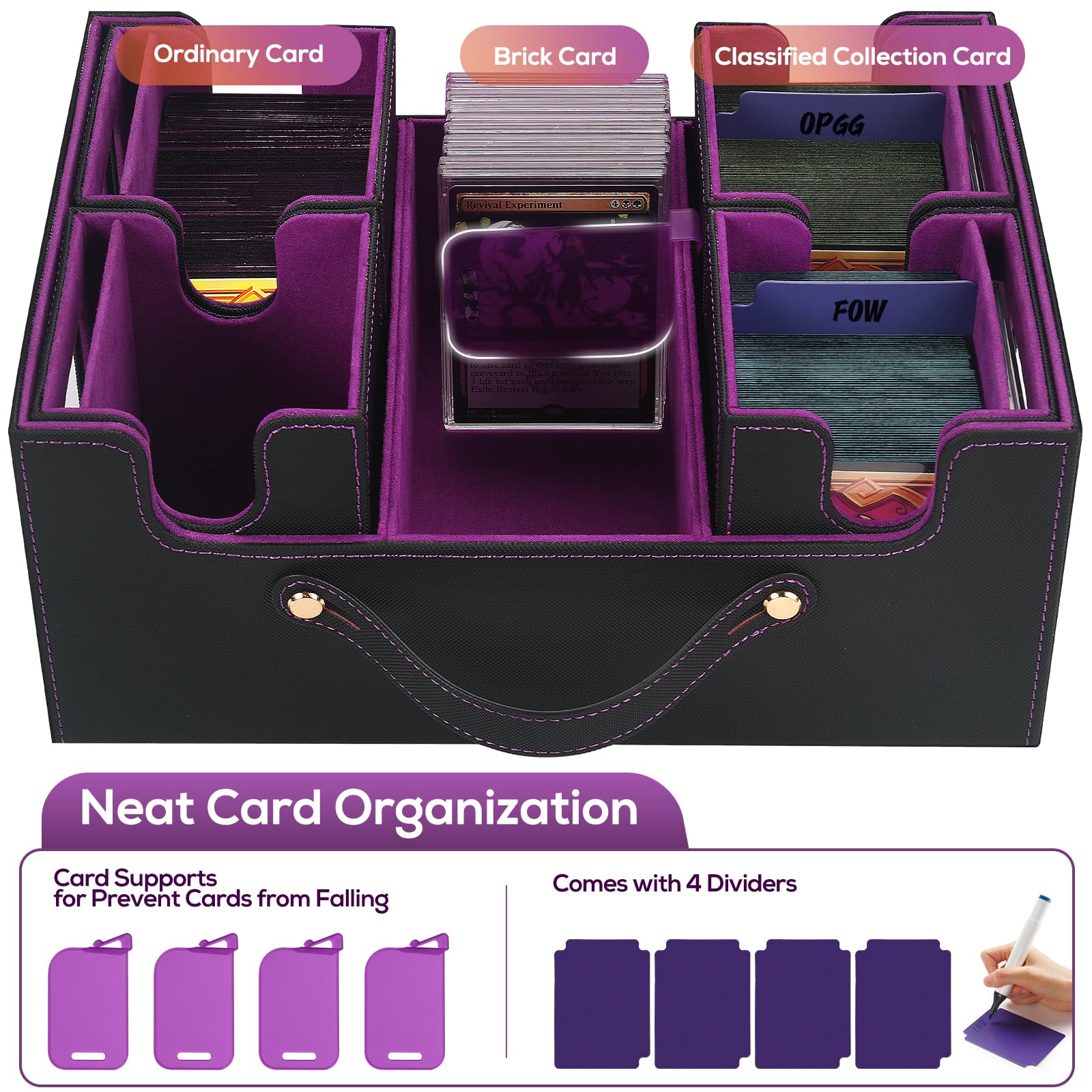 STTRBOX microfiber lining cushions cards against scratches and creases
