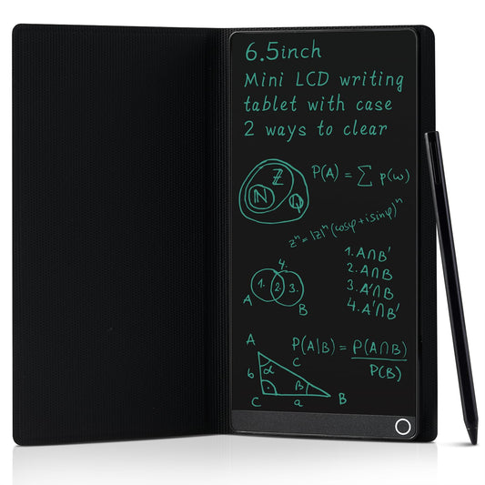 STTSWT LCD writing tablet in leather case for on-the-go notes.