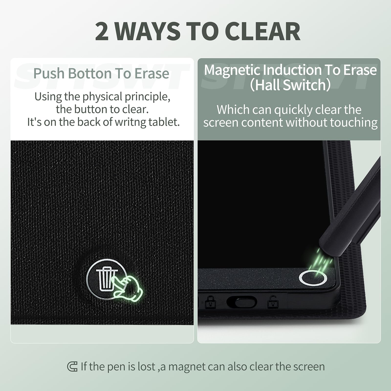 STTSWT replaceable battery supports up to 100k uses.