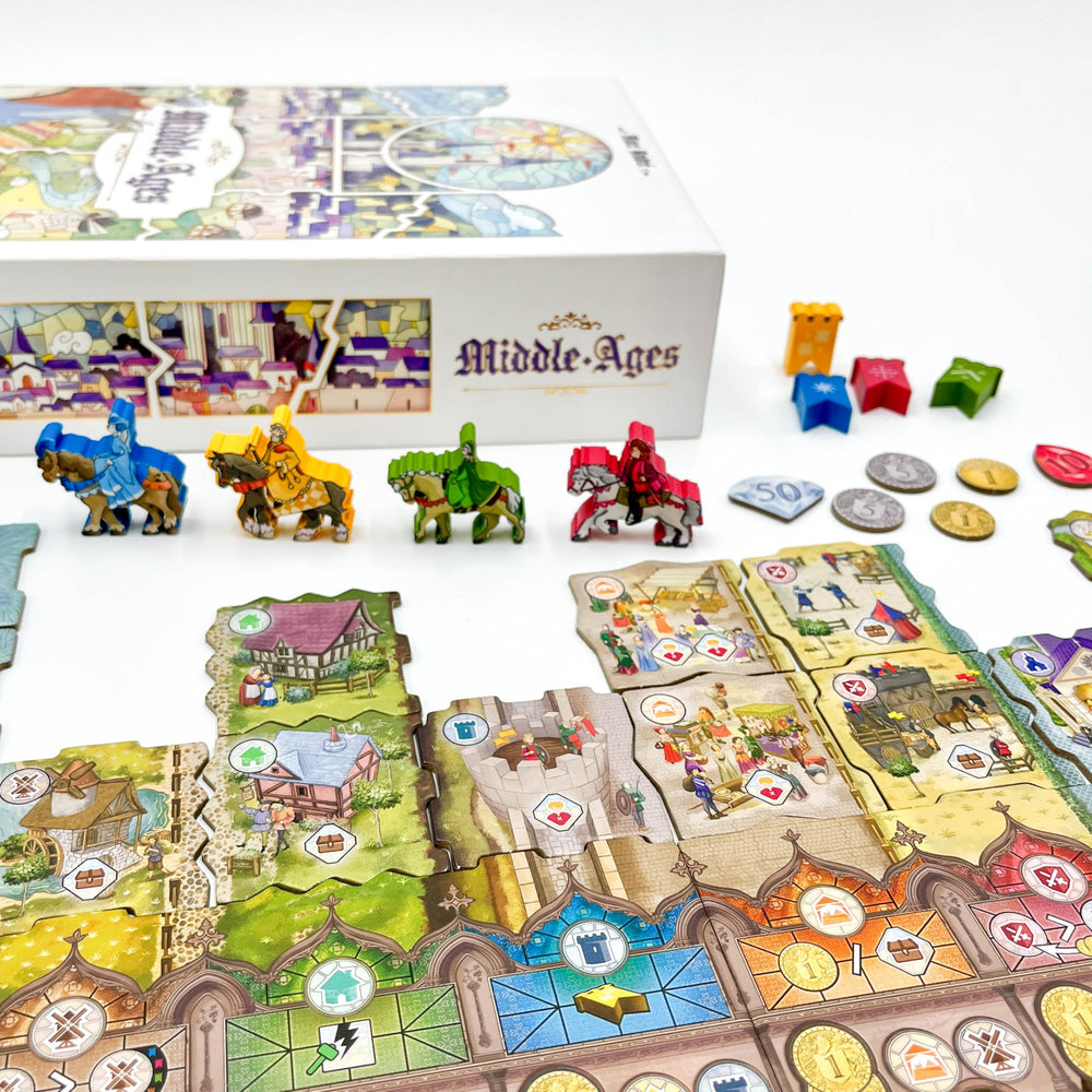STUDIO H 2-5 players around the table during a medieval match.