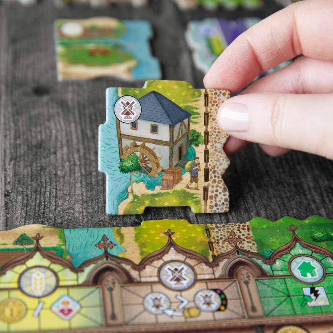 STUDIO H wooden game pieces and board components for tactile setup.