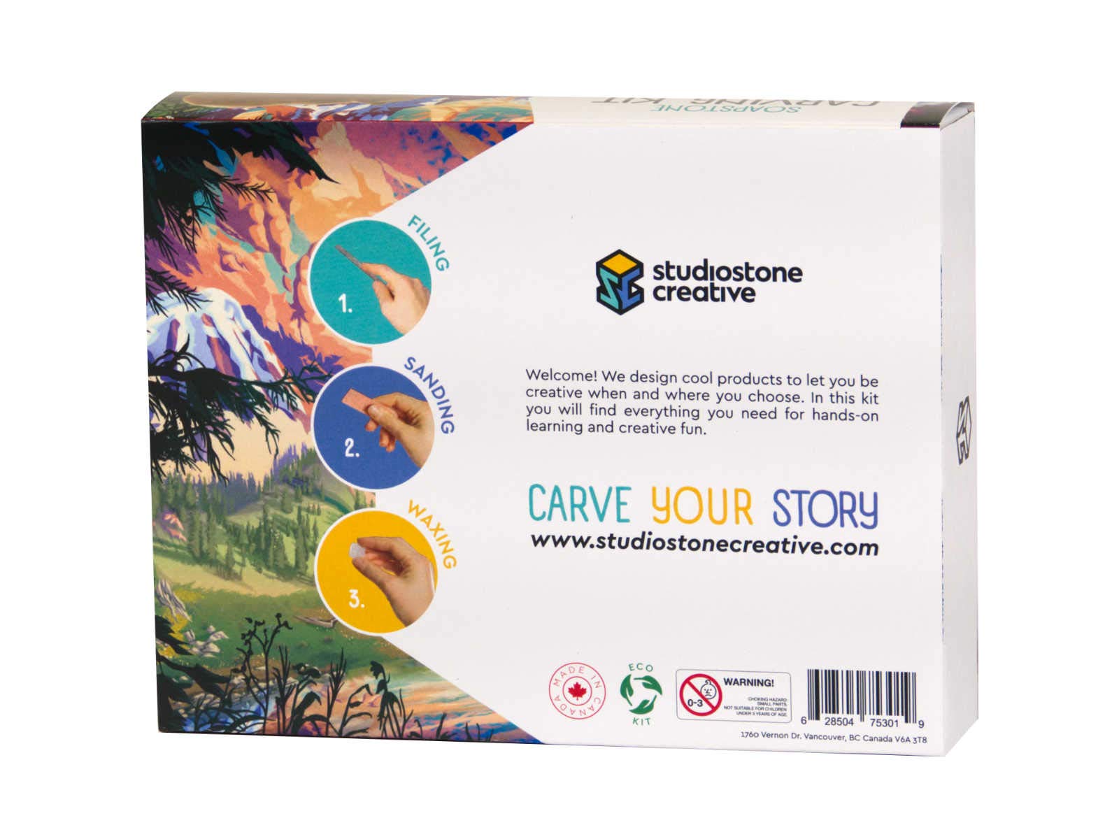 STUDIOSTONE CREATIVE wolf sculpture carving kit, sparks focus and creative expression