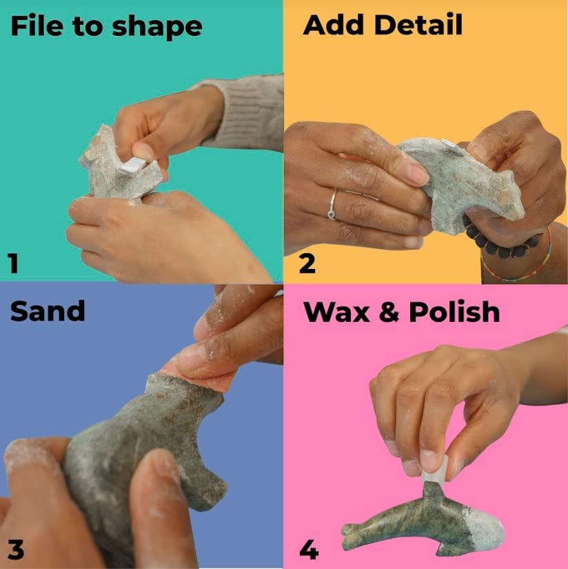 STUDIOSTONE CREATIVE kid-safe carving file, easy tool for safe at-home learning