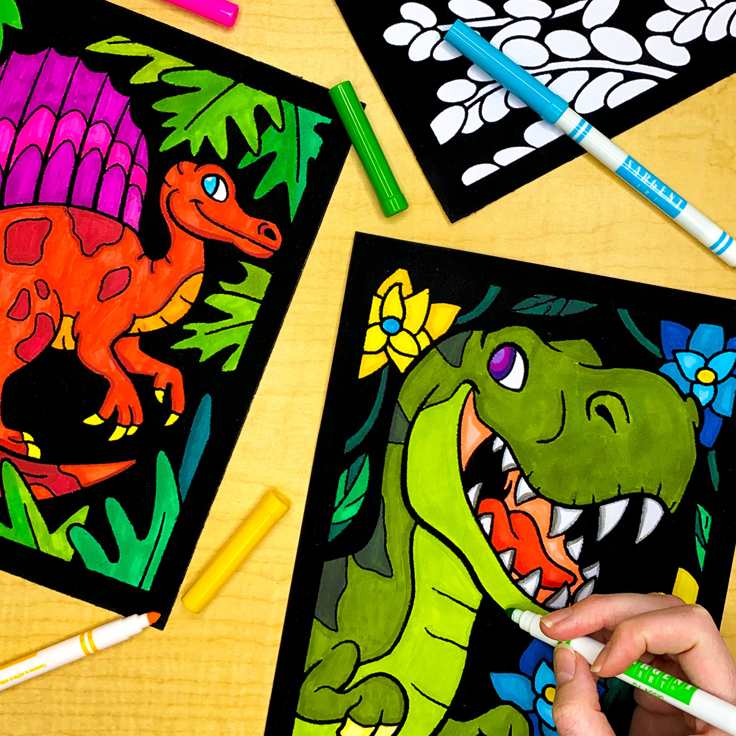 Stuff2Color dinosaurs brachiosaurus poster designed for relaxed art at home or travel