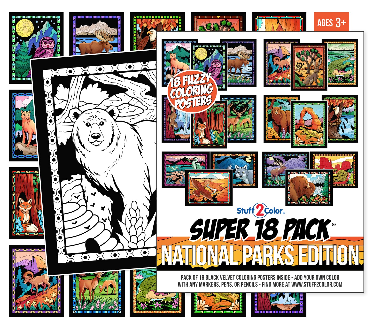 Stuff2Color National Parks set supports classrooms and hospital activities.