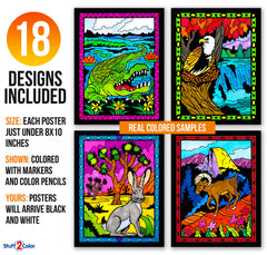 Stuff2Color velvet posters with raised edges minimize mistakes.