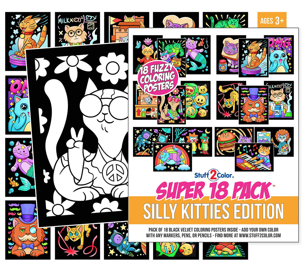 Stuff2Color Silly Kitties poster 01 for family coloring fun and imaginative play